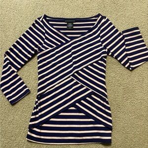 Attention Brand Striped Navy and White Women's Top size XS